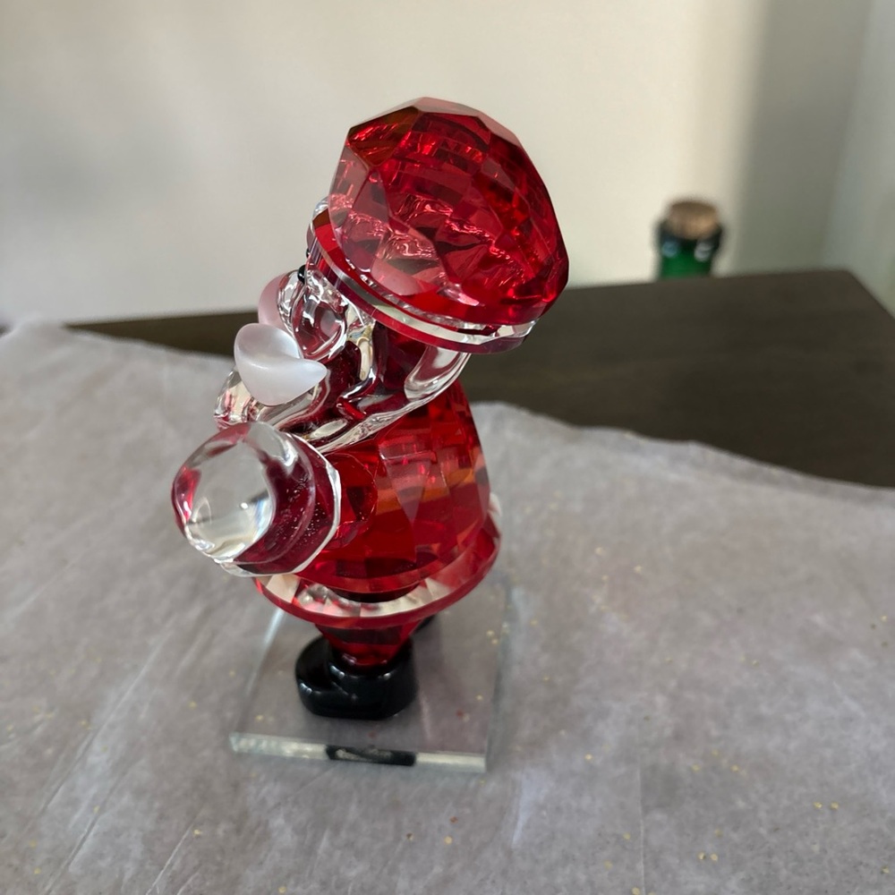 Crystal Santa Claus Standing Beautiful Piece 7” - Picture 7 of 12